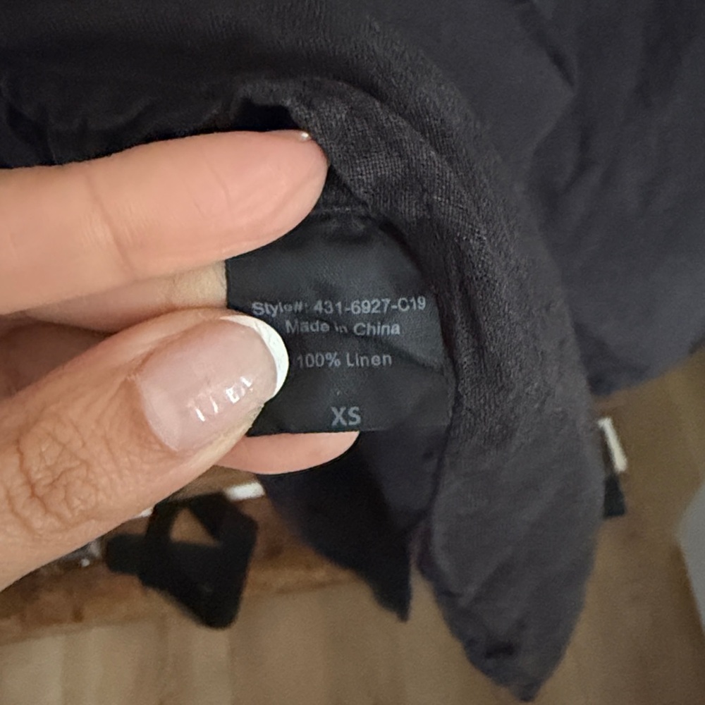 Jenni Kayne Linen Black Button-Up Shirt - Picture 4 of 5